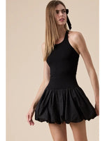 Black Fit & Flare Bubble Dress