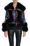 Sequin & Faux Fur Jacket