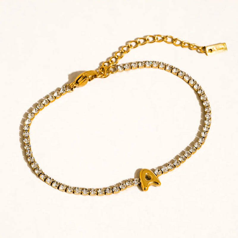 Bubble Letter Charm Bracelet