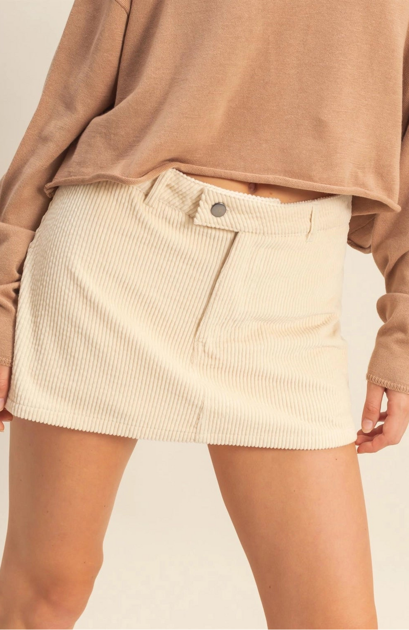 Oat Corduroy Mini Skort