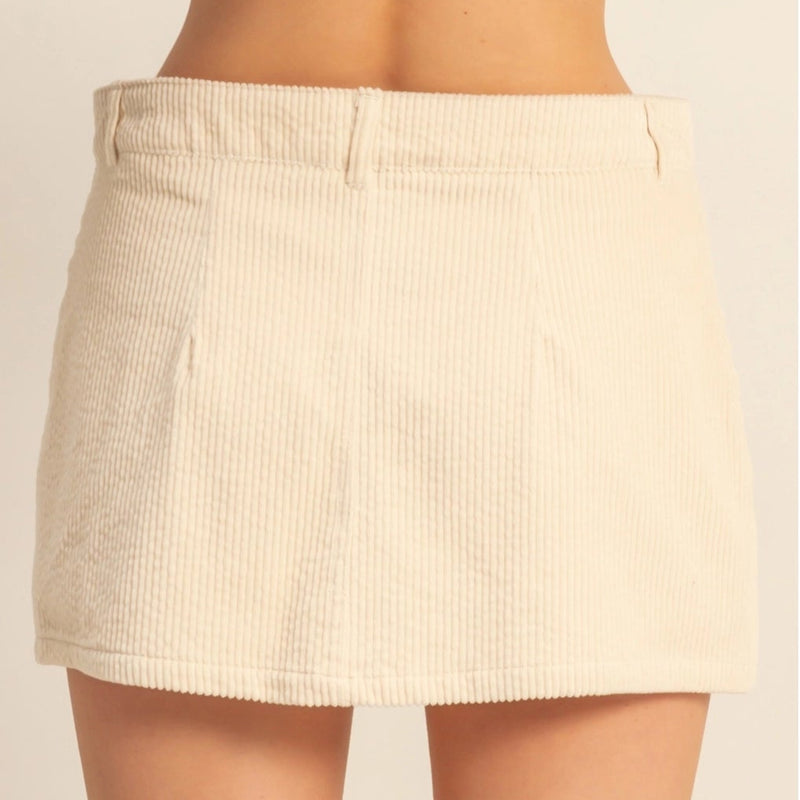 Oat Corduroy Mini Skort