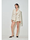 Ophelia Cream & Gold Blazer