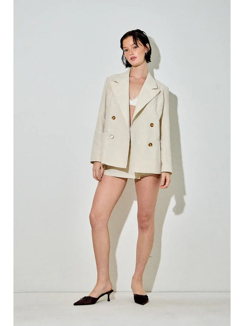Ophelia Cream & Gold Blazer