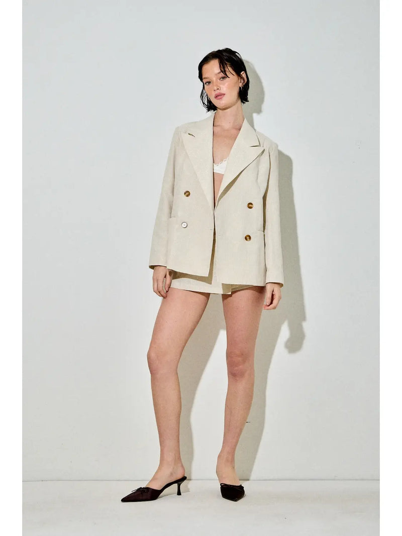 Ophelia Cream & Gold Blazer