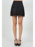 Black Organza Mini Skirt