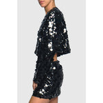 Black Paillette Sequin Jacket