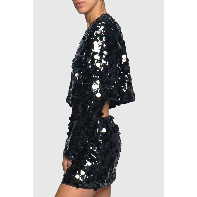 Black Paillette Sequin Jacket