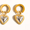 Two Tone Heart Hoops