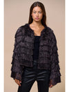 Espresso Brown Metallic Fringe Jacket