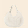 White Faux Fur Purse