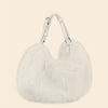 White Faux Fur Purse