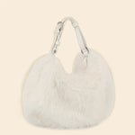 White Faux Fur Purse