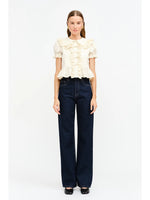 Gia Cream Peplum Blouse