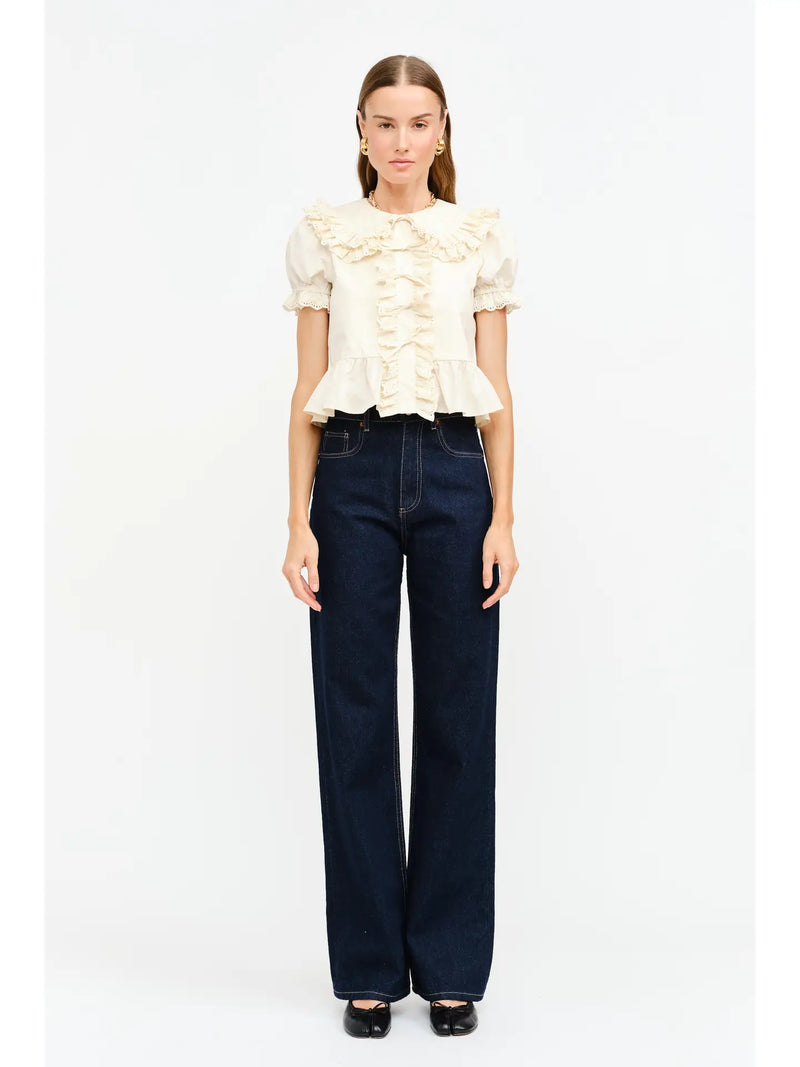 Gia Cream Peplum Blouse
