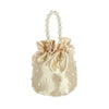 Satin & Pearl Drawstring Handbag