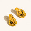 Gold Knot Hoop Earrings