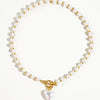 Vintage Pearl & Heart Necklace