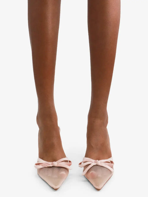 Blush Faux Suede Pointed Toe Heels
