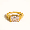 Gold Rhinestone Cocktail Ring