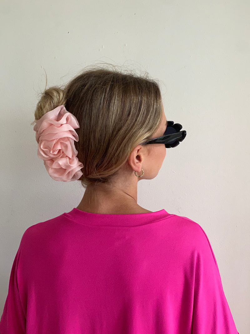 Tulle Flower Claw Clip