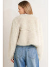 Cream Faux Fur Cropped Jacket