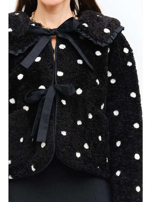 Sophie Polka Dot Sherpa Jacket