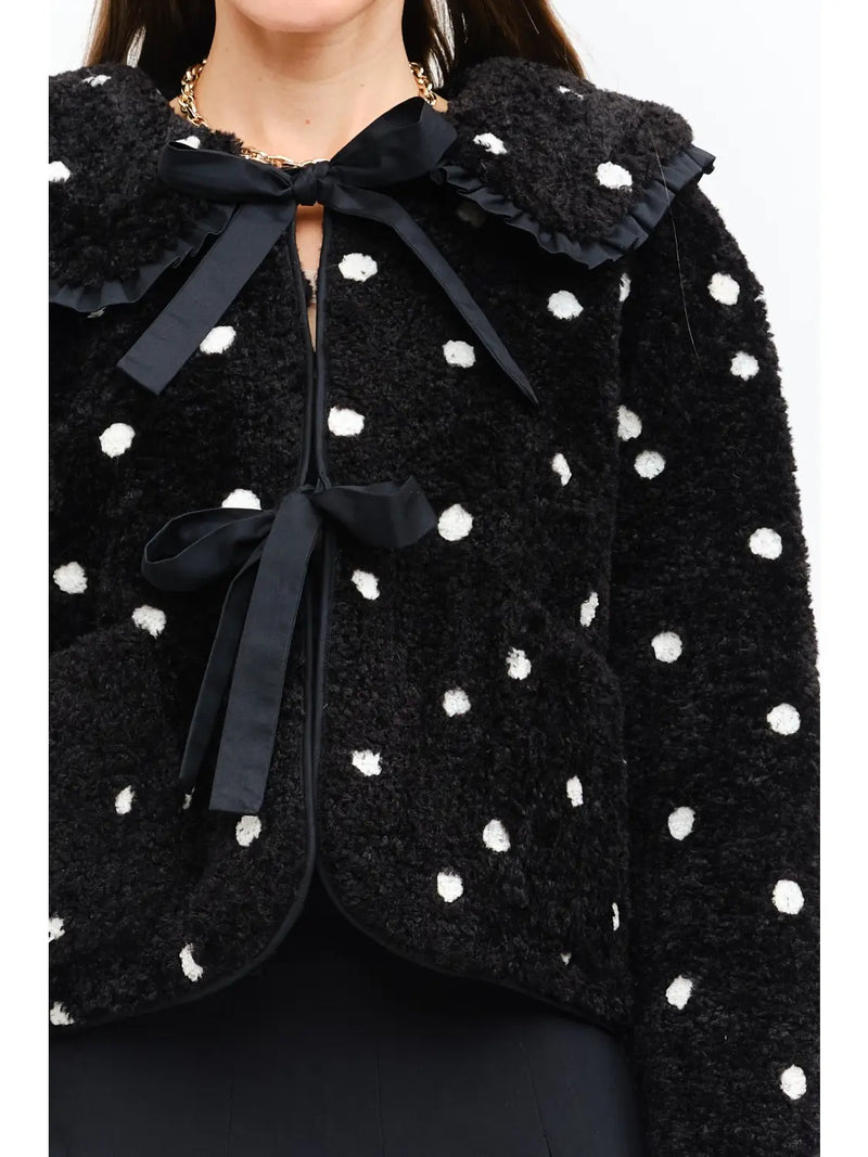 Sophie Polka Dot Sherpa Jacket