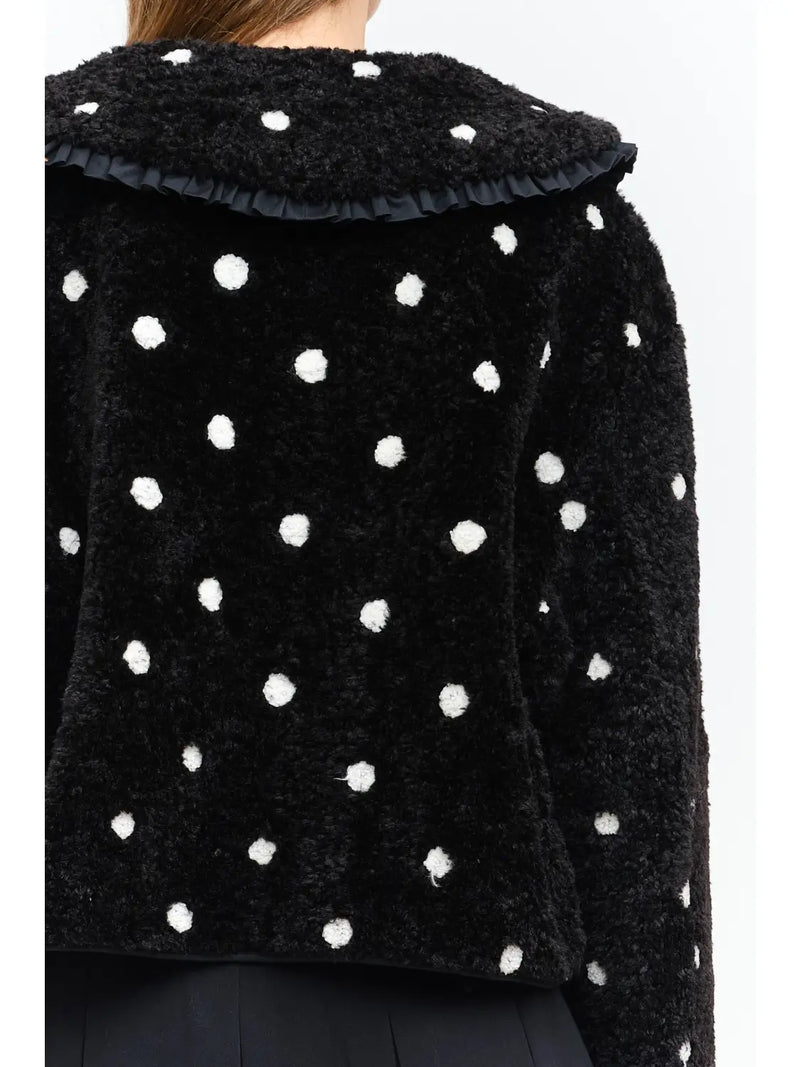 Sophie Polka Dot Sherpa Jacket