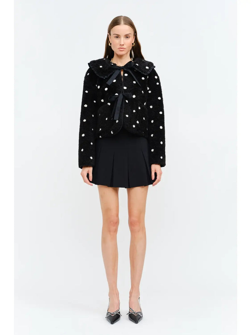 Sophie Polka Dot Sherpa Jacket