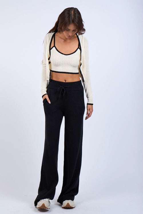 Black Knit Lounge Pants