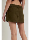Olive Cargo Mini Skirt