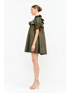 Olive Floral Babydoll Dress