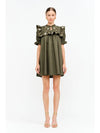 Olive Floral Babydoll Dress