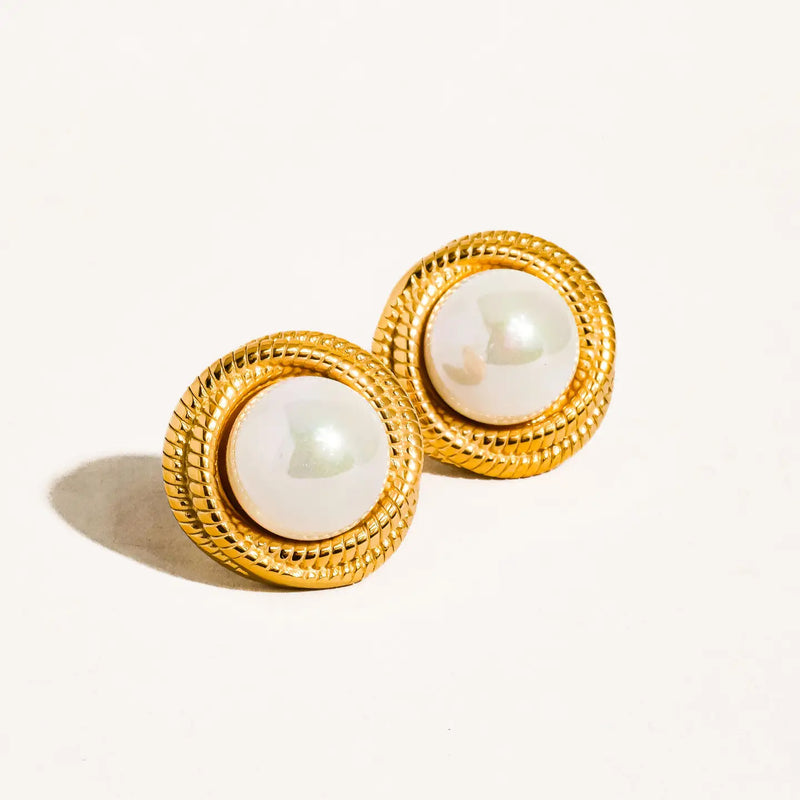 Statement Pearl Stud Earrings