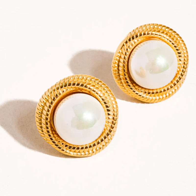 Statement Pearl Stud Earrings