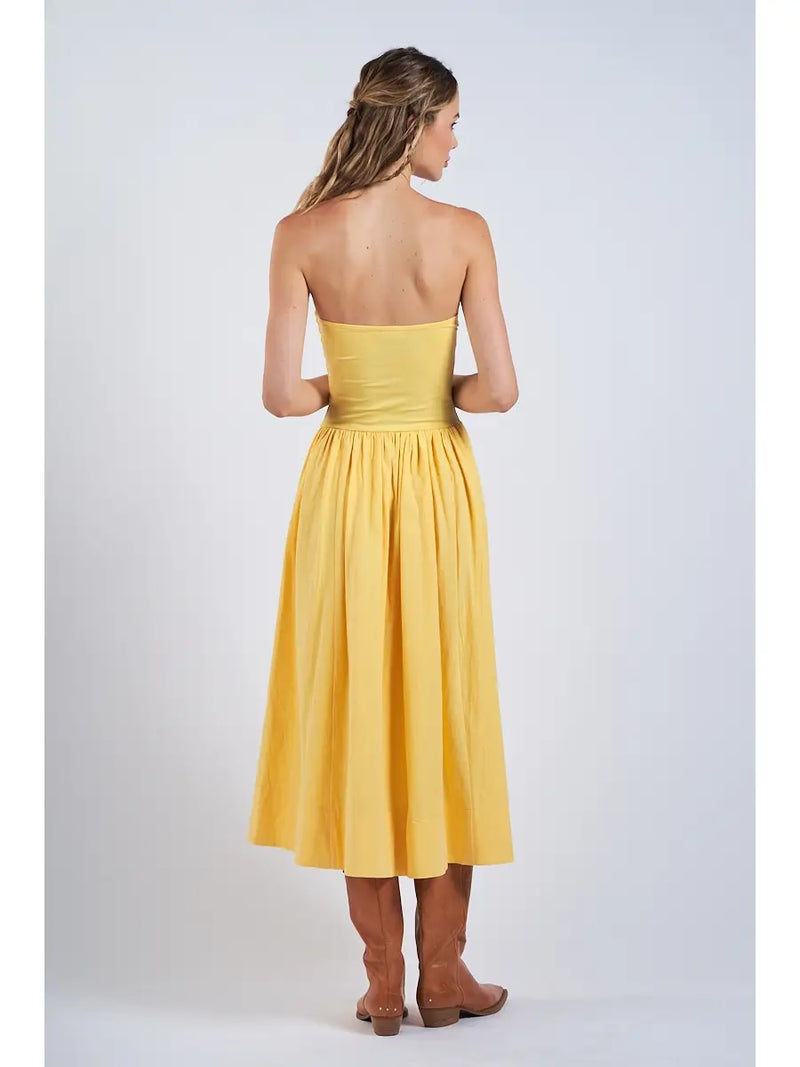 Saffron Strapless Midi Dress