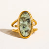 Oval Peacock Stone Ring