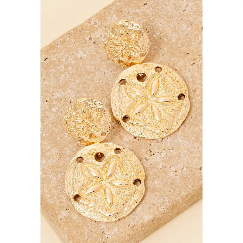 Sand Dollar Drop Earrings