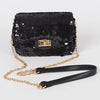 Black Sequin Crossbody Purse