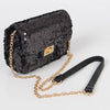 Black Sequin Crossbody Purse