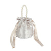Satin & Pearl Drawstring Handbag