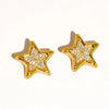 Rhinestone Star Stud Earrings