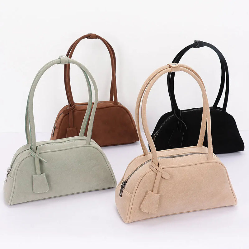 Suede Long Handle Purse