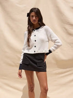 Black & White Cardigan Sweater