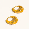 Gold Rhinestone Star Hoop Earrings