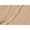 Beige Knit Button Top