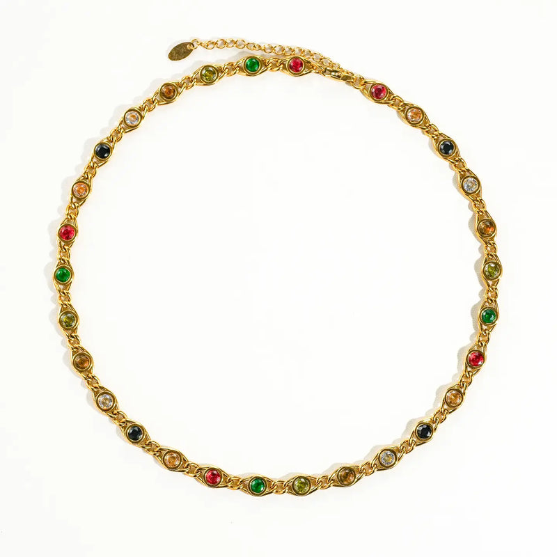 Victoria Multi Stone Necklace