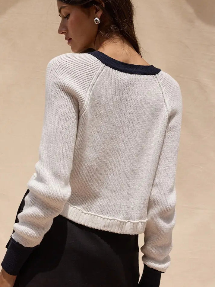 Black & White Cardigan Sweater