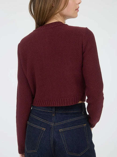 Amelie Burgundy Knit Jacket