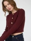 Amelie Burgundy Knit Jacket